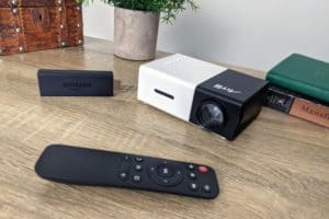 connect Firestick remote control to projector' HDMI port